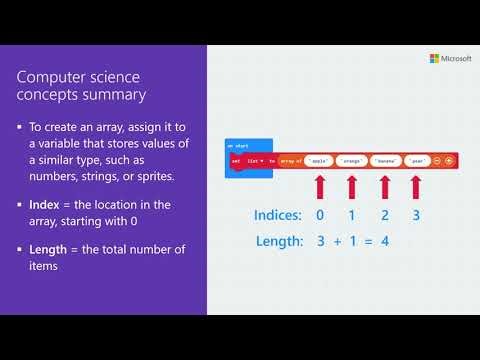 Educator quick start video Unit 11 Arrays