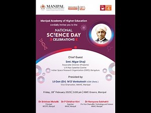 National Science Day Celebration 2025 MAHE, Manipal