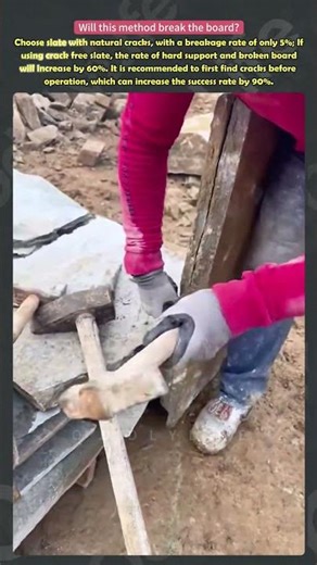 Knocking the slate into two pieces #clever #wonder #methods #techniques