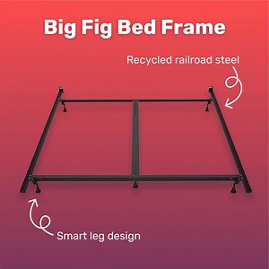 The Big Fig Bed Frame is made from recycled railroad steel, making it the Superman of bed frames. Take a closer look: https://fal.cn/3dcTr | Big Fig Mattress
