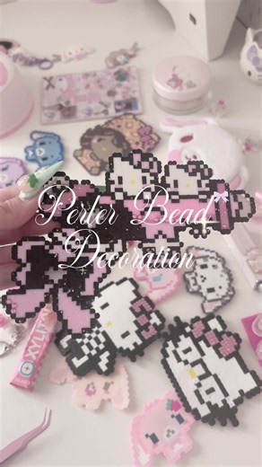 サンリオ貯金箱をアイロンビーズで作る方法 — キティ＆シュガバニ