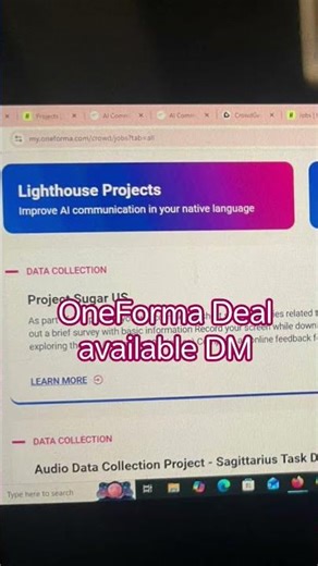 Oneforma support available dm