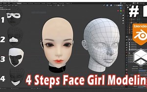 Blender 2.93如何制作女孩的脸部建模全流程！