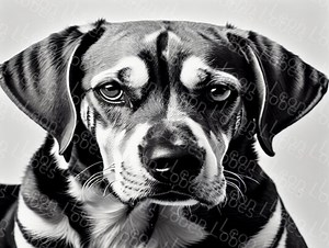 Realistic Pencil Drawing of a Beagle Dog Art Print - Etsy Australia