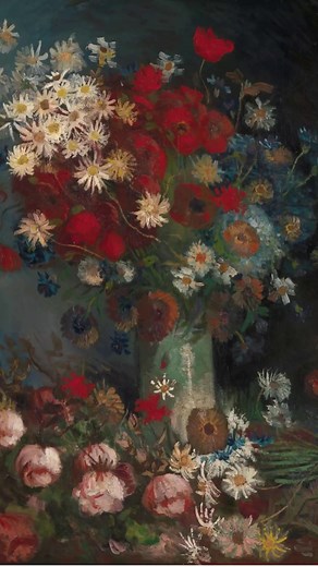 Time for a little art break! 😮‍💨 Let’s zoom in and explore the beauty of each bloom in Van Gogh’s vibrant bouquet of flowers. 🖼️ ‘Still Life with Meadow Flowers and Roses’, 1886–1887 © Kröller-Müller Museum | Vincent van Gogh
