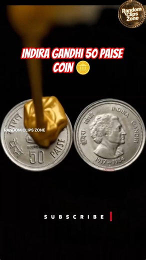 Indira Gandhi 50 Paise Coin 🪙