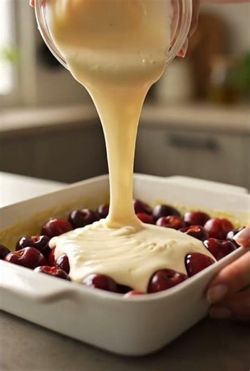 "Cherry Clafoutis That Bursts Red Juice 😱🍒 ASMR "
