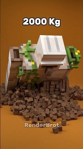 From Light to MASSIVE 💪 Iron Golem vs Minecraft Dirt Block| 3D Blender animation
