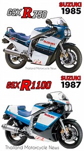 1.4K views · 23 reactions | [Suzuki GSX-R750 1985's] GSX-R750 รุ่นแรก‼️ [Suzuki GSX-R1100 1986's]เรือธงของ Suzuki Thailand Motorcycle News #SUZUKI #GSXR1100 #GSXR750 #1986s #1985s #supersport #สาระ #ความรู้ #Motorcycle #SUZUKIในตำนาน #วิวัฒนาการSUZUKI #ThailandMotorcycleNews | Thailand Motorcycle News | Facebook
