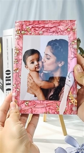 Making a Pink Resin Frame in 60 Seconds ⏱️💗 Satisfying ASMR ✨ #shorts