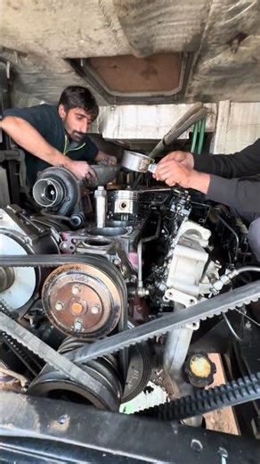 Bus engine repair #engine