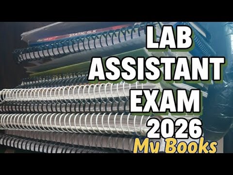 My books for lab assistant exam 2026 Lab assistant 2026 books and notes