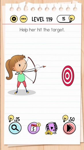 how to solve level 119 of brain test game