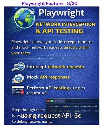 Playwright Network Interception & API Testing | Feature#8 #Playwrightutorial #playwrightapitesting