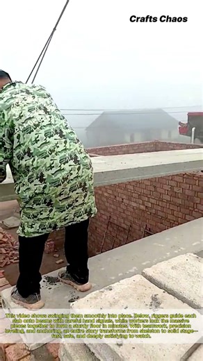 Insane Job Watch a Crane Install Precast Concrete Slabs: Setting Precast Hollow Core Slabs