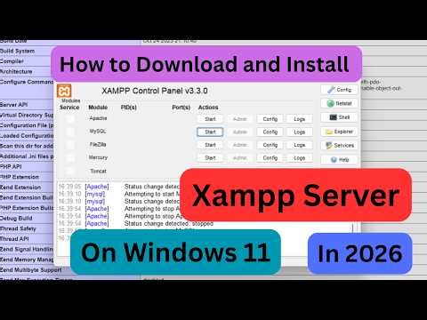 XAMPP SERVER | How to download and install xampp server on windows 11