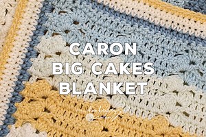 Crochet Caron Big Cakes Baby Blanket — Hooked by Robin