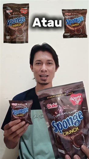 Sponge crunch kamu pilih besar atau kecil? part 2-Snack challenge #shorts #funny