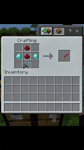 crafting red sword moment #minecraft #shorts #youtube