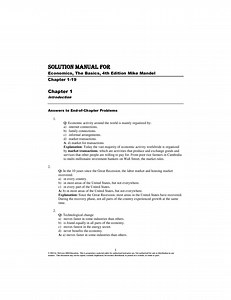 Solution Manual For M Economics, The Basics, 4th Edition by Mike Mandel Chapter 1-19
