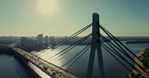 Drone Aerial Fly Over Bridge Sunset Stock Footage Video (100% Royalty-free) 1023738262 | Shutterstock