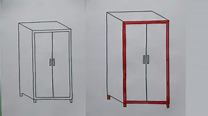 7.9K views · 91 reactions | How to draw a wardrobe almirah furniture | Easy almirah drawing | Priyanka creative guru | Facebook