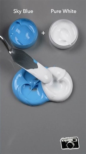 Sky Blue + White = Baby Blue 🎨 Satisfying Color Mix