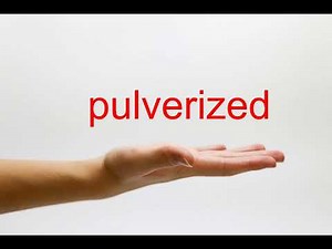 How to Pronounce pulverized - American English