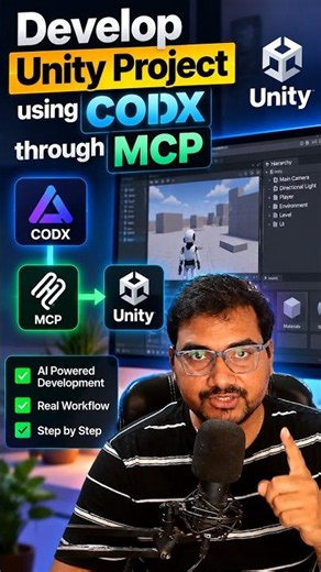 Connect OpenAI Codex to Unity Using MCP | AI Agent Setup #shorts #ytshorts #unity3d