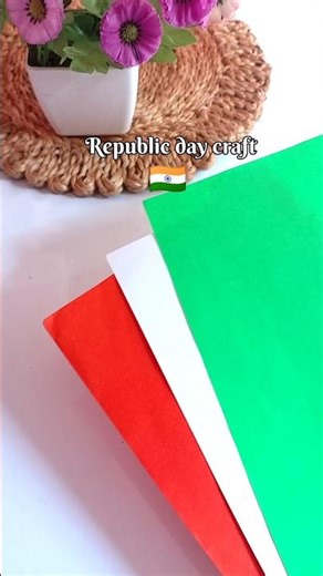 Tricolour paper craft for Republic day #viral #diy #craft #shorts #trending