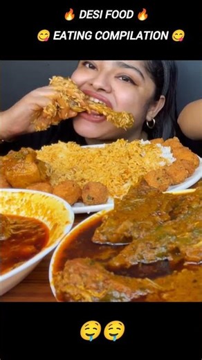 DESI FOOD EATING COMPILATION 😋 | FISH CURRY, EGG CURRY & CHICKEN 🔥