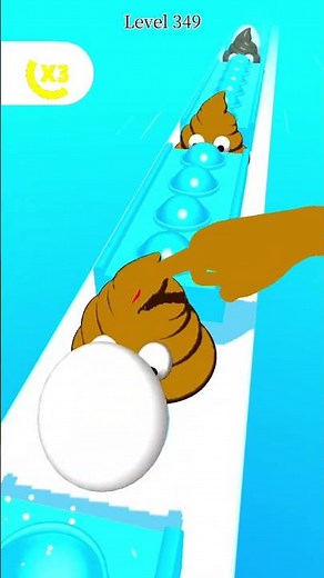 Pop run level 349 💩🥚🥚💩 || #trending #shorts #gameplay #poprungame