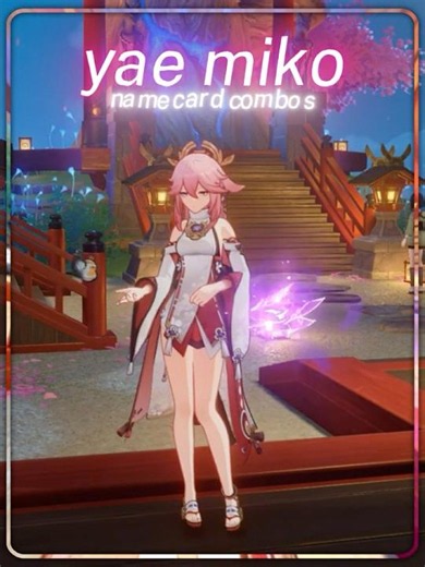 best yae miko namecard combos 🦊 | genshin impact