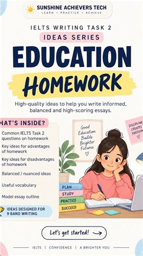 IELTS Writing Task 2 Ideas Series | Education – Homework