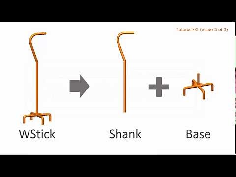 Tutorial-3 Solidworks' Swept Boss/Base by a Walking Stick (part 3 of 3: Assembly)