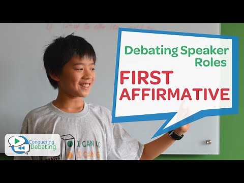 Conquering Debating - First Affirmative Speeches