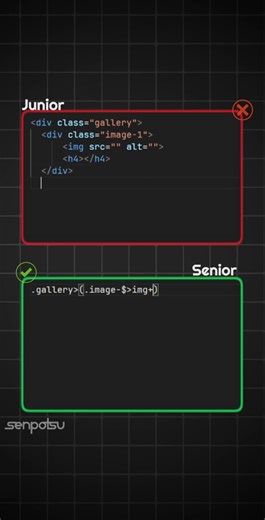 Junior vs Senior | Web Development | HTML Tips | JS3