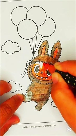 Coloring Labubu #coloring #drawing