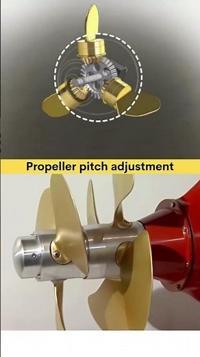 Boat propeller pitch adjustment 😌✅ #mechanism #boatdesign #propeller #cadcam #3dvisualization #3d