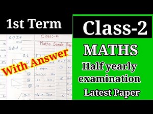 CLASS-2 MATHS 1st Term Examination Paper | Class-2 half Yearly exam