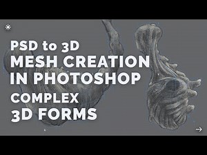 PSD to 3D → Creating Meshes in Photoshop for Complex 3D Forms