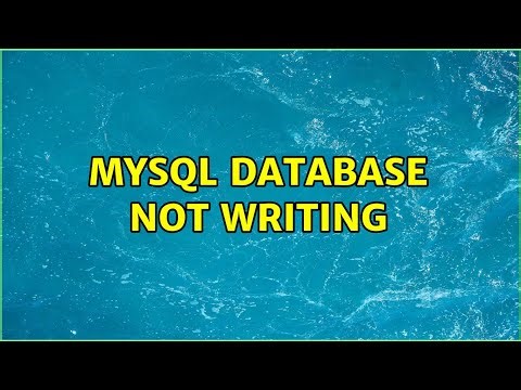 MySQL database not writing