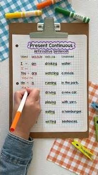 📚 Presente Continuo en Inglés | Oraciones Afirmativas y Contracciones