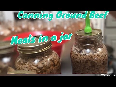 CANNING Ground Beef the easy way! Meals in a JAR to fill your pantry -#canuary