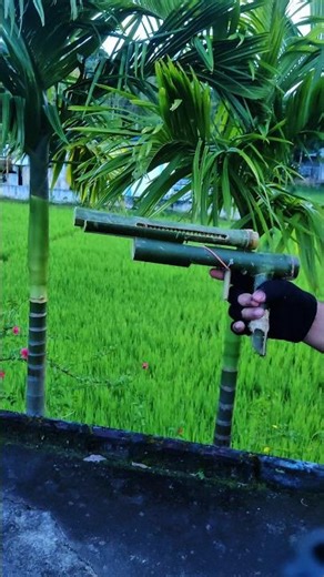 spring action bamboo gun #craft #diy #bambooweapon
