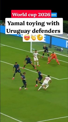 World cup: Yamal toying with Uruguay defenders😍👏 #lamineyamal #worldcup #yamal #barcelona #ballondor