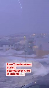 There is currently a red weather alert for all of Iceland in order & a second storm is moving in tomorrow ⚠️‼️⛈️ If you‘re travelling in the country right now, stay wherever you are and postpone your plans as long as needed! As of 9pm on Wednesday, there‘s a red weather alert set until 5am on Thursday, with a second severe storm moving in tomorrow! A lightning bolt struck Hallgrímskirkja but did not cause any significant damage, besides destroying the cross on top, according to the Church Warden