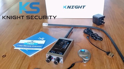 KT-9000 Premium Hidden Devices Detector by Knight Electronics - Hidden Camera Detectors RF Detector & Bug Detector | Hidden Camera Finder for GPS Tracking/Radio Frequency Signal Detection (Black)