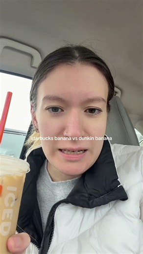 Starbucks Banana vs Dunkin Banana Taste Test! #CoffeeChallenge #BananaBattleground