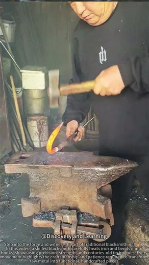 Blacksmith Bending Hooks | Traditional Ironwork in Action 🔨✨